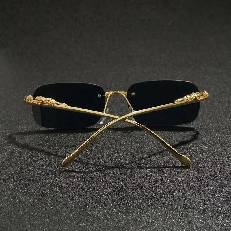 Cheetah style sunglasses rimless & stainless steel with High Quality