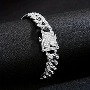 Luxury Black Iced Out Cuban Link Bracelet – Hip Hop Style Jewelry for Men & Women NEOLIGHT