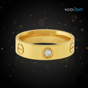 Gold Polished Ring with High-Quality Diamond &Long-Lasting Color & Choice for the Rich.