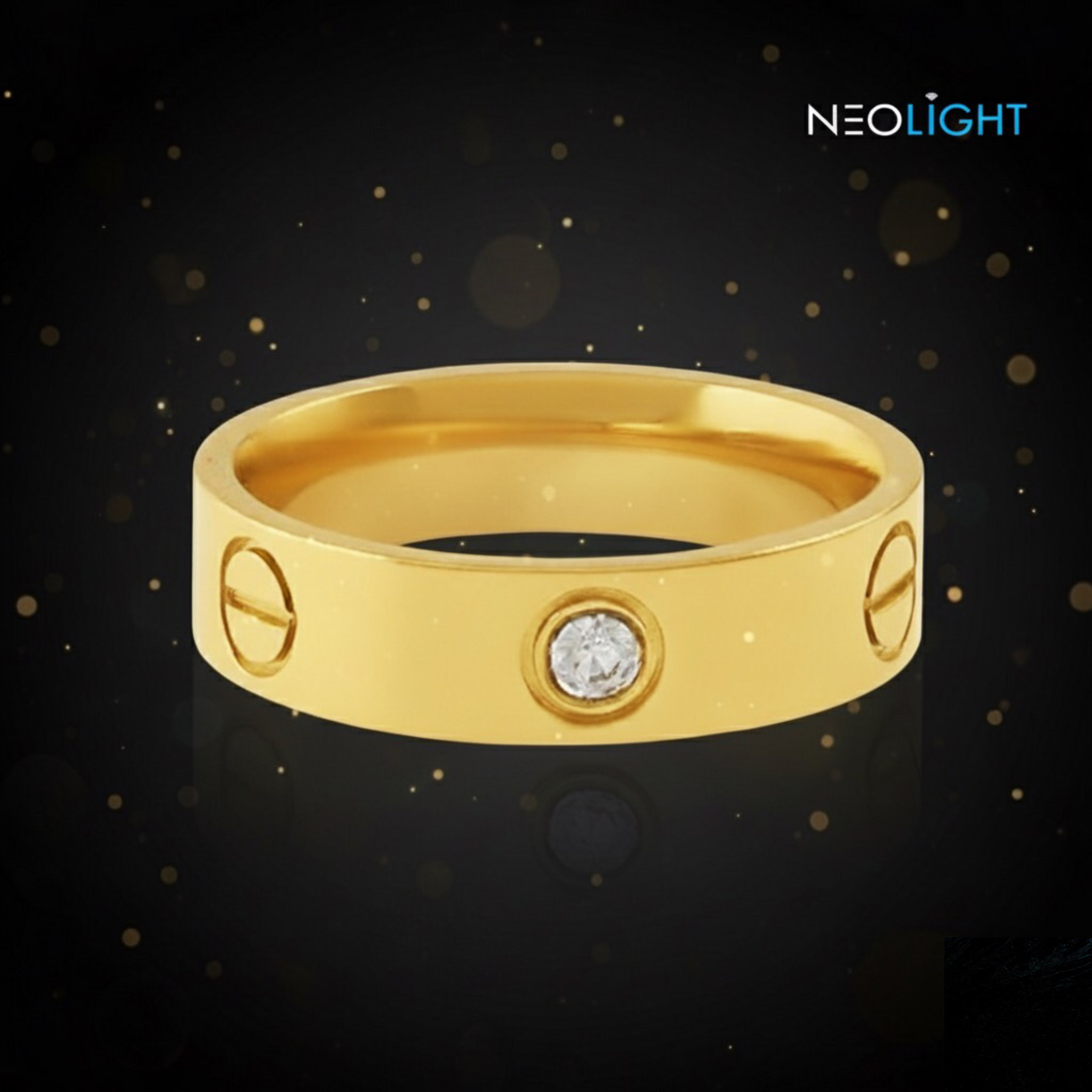 Gold Polished Ring with High-Quality Diamond &Long-Lasting Color & Choice for the Rich.