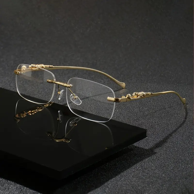 Cheetah style sunglasses rimless & stainless steel with High Quality