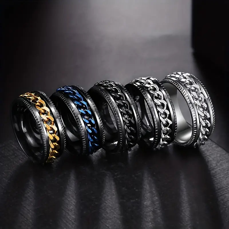 Spinner Rings in Mixed Styles Stainless Steel & Fashionable And Popular Jewellery.